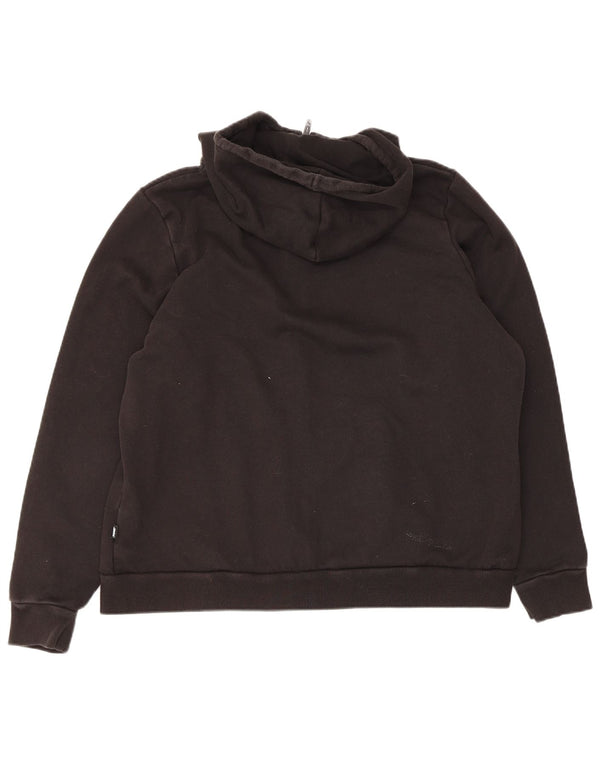 Puma Womens Graphic Zip Hoodie Sweater UK 20 2XL Black Cotton