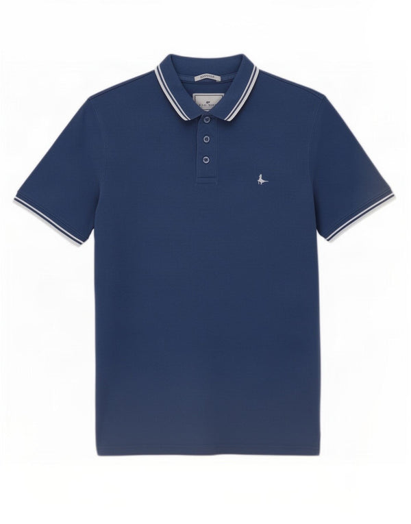 Jack Wills Mens Classic Fit Polo Shirt Medium Blue Striped Cotton