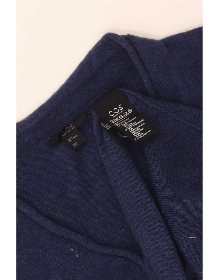 Cos Womens Cardigan Sweater UK 14 Medium Navy Blue Wool