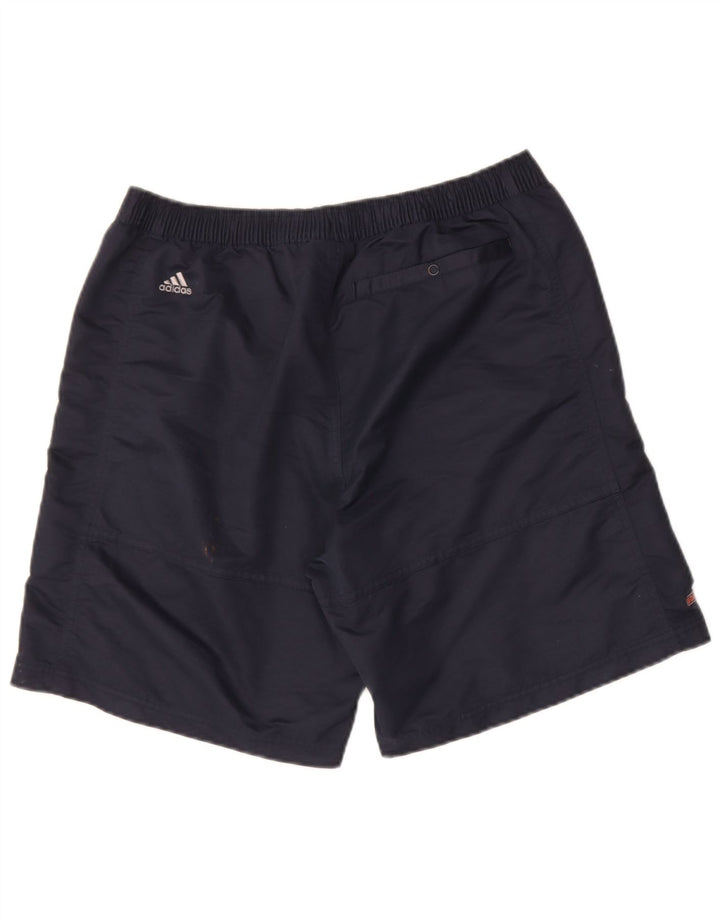 ADIDAS Mens Graphic Sport Shorts Medium Navy Blue Polyester