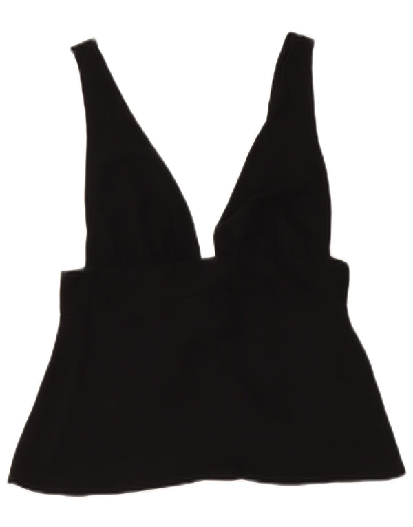 Zara Womens Sleeveless Crop Top UK 8 Small Black