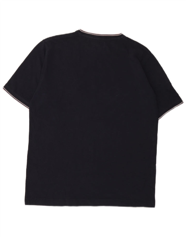 Kappa Mens T-Shirt Top Large Navy Blue Cotton