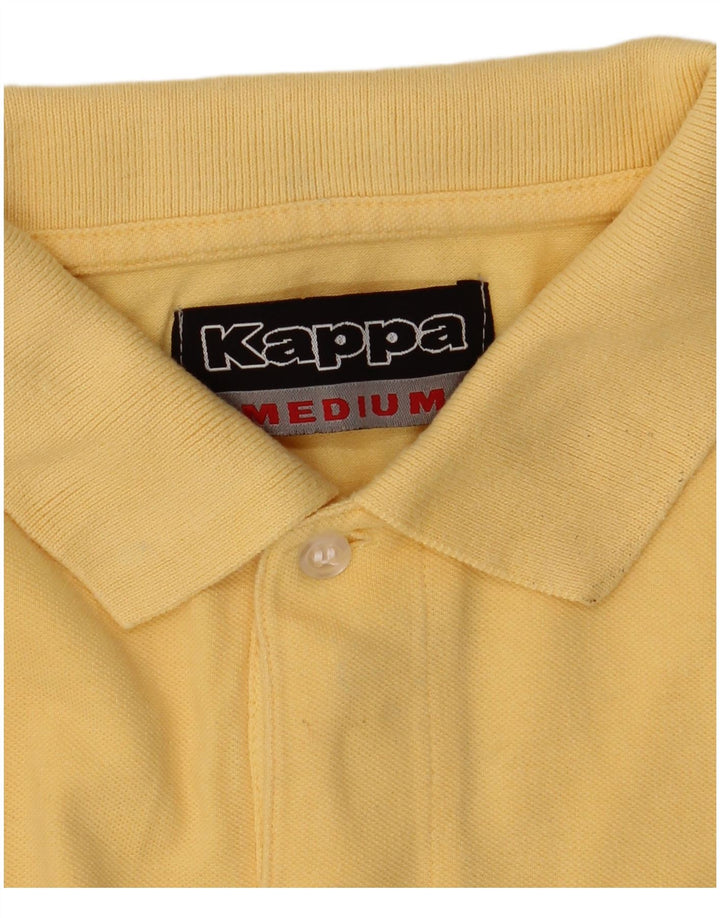 Kappa Mens Polo Shirt Medium Yellow Cotton