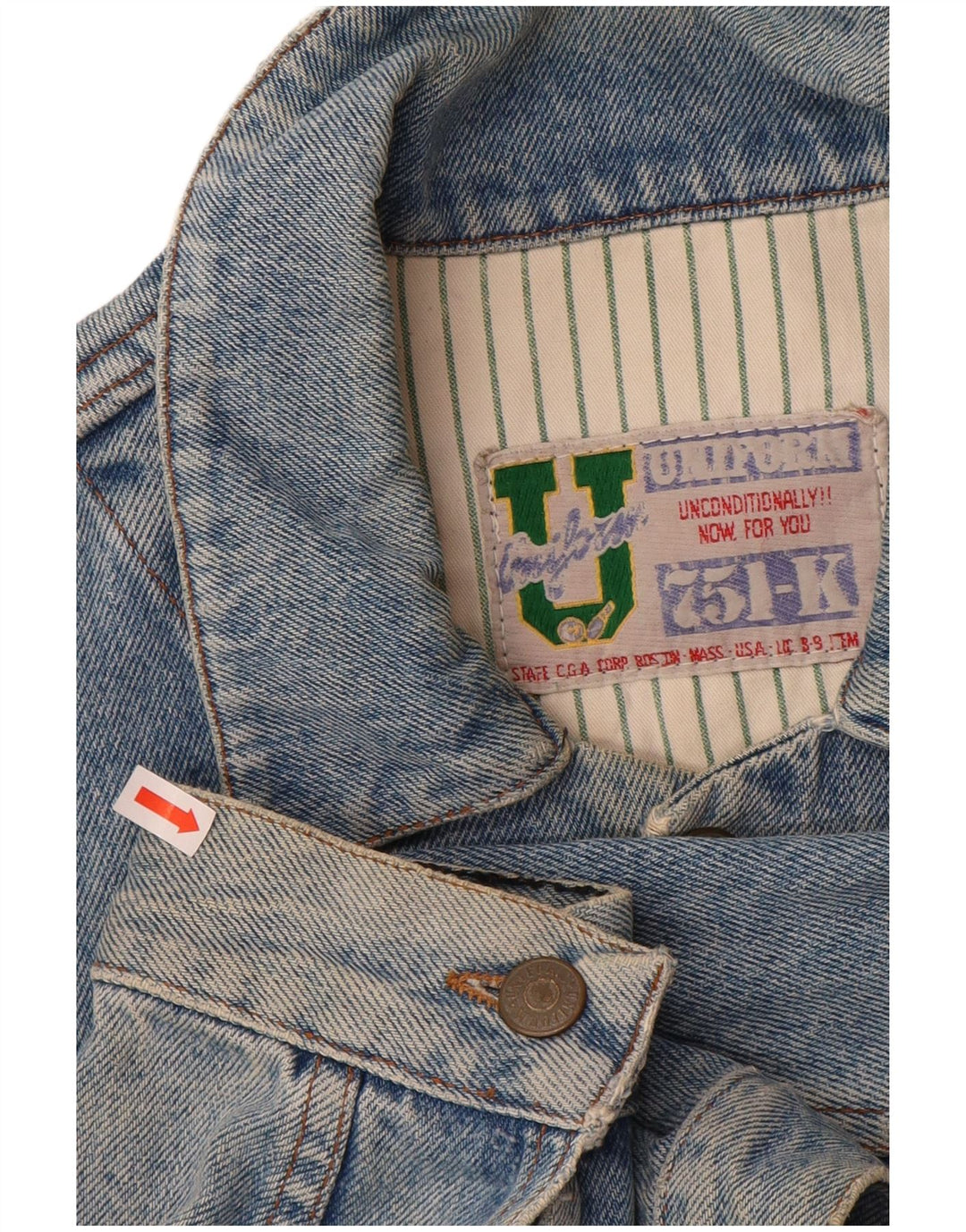 UNIFORM Mens Denim Jacket UK 38 Medium Blue