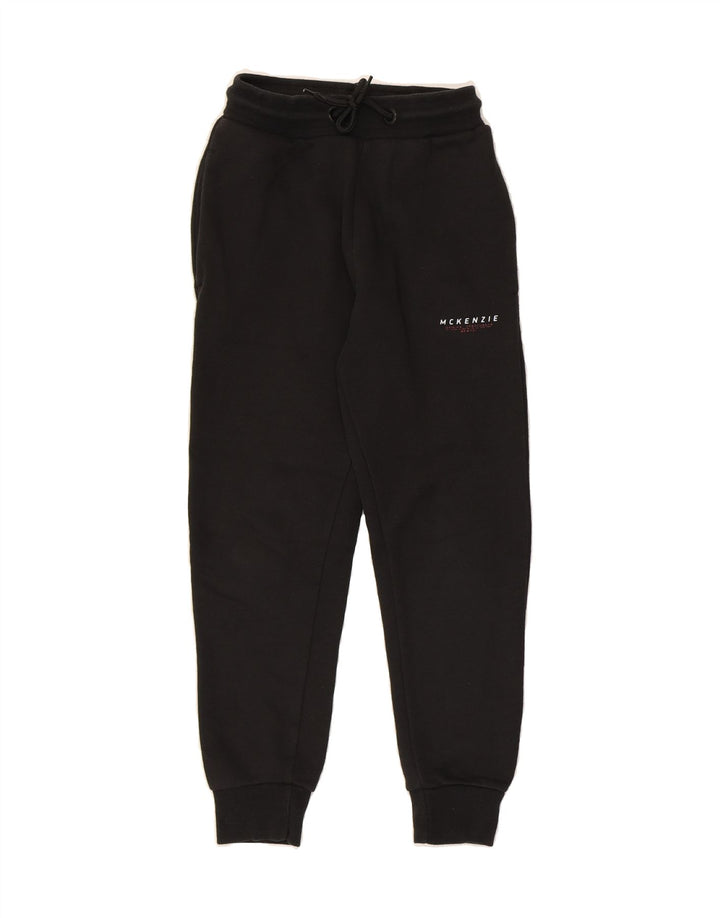 MC KENZY Boys Tracksuit Trousers Joggers 8-9 Years  Black Polyester Vintage MC Kenzy and Second-Hand MC Kenzy from Messina Hembry 