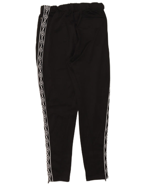 Umbro Mens Graphic Tracksuit Trousers Large Black Polyester