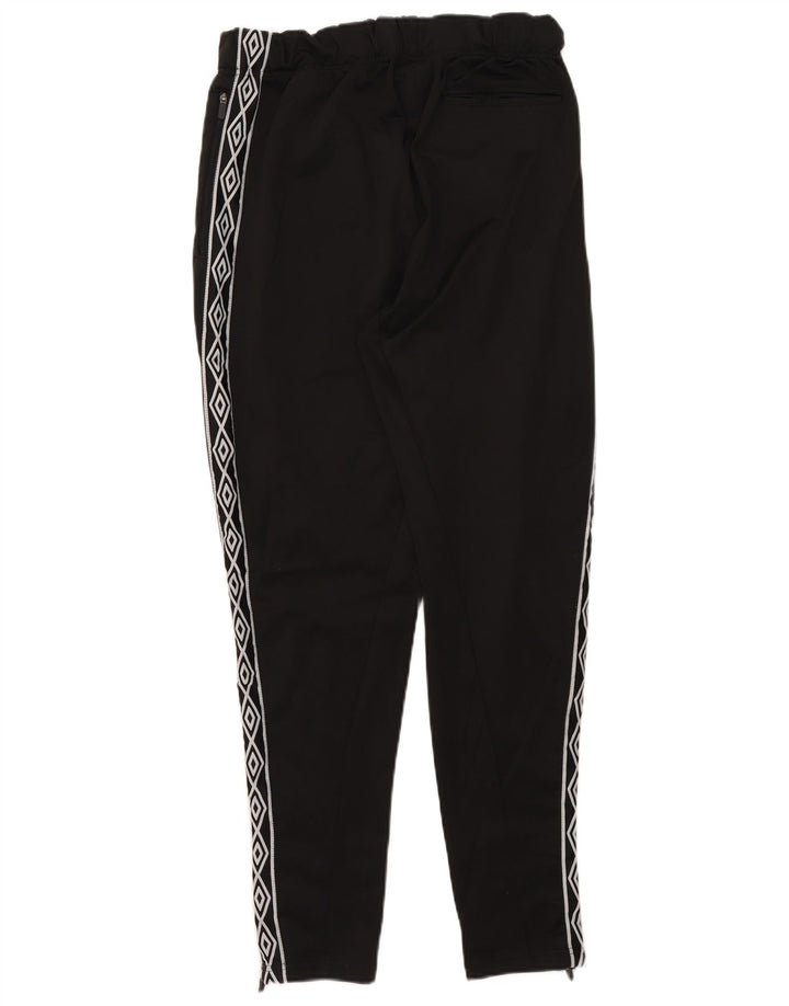 Umbro Mens Graphic Tracksuit Trousers Large Black Polyester