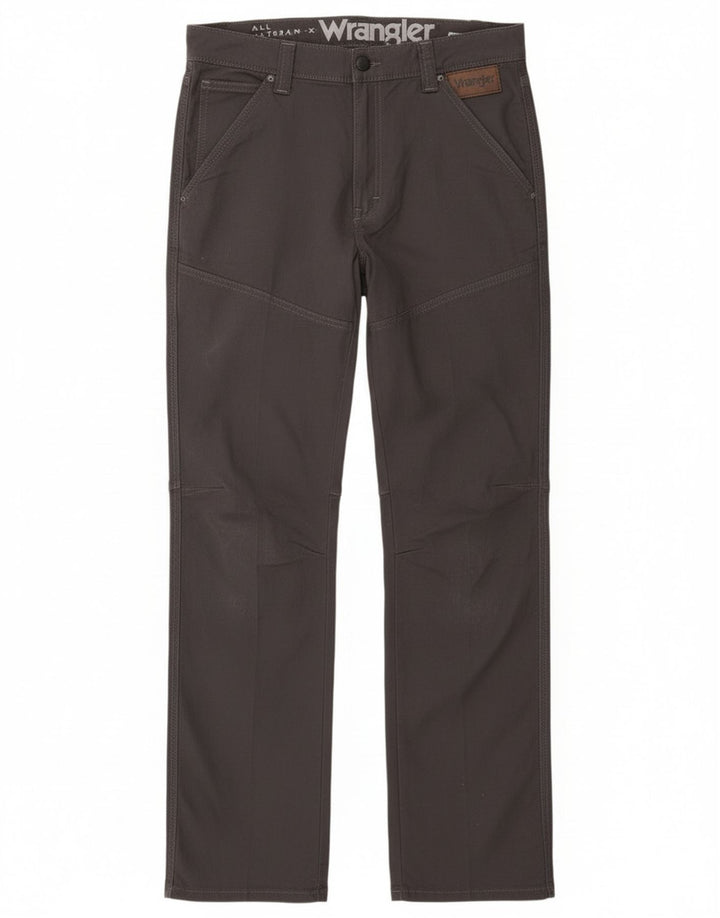 Wrangler Mens Straight Casual Trousers W33 L33 Grey