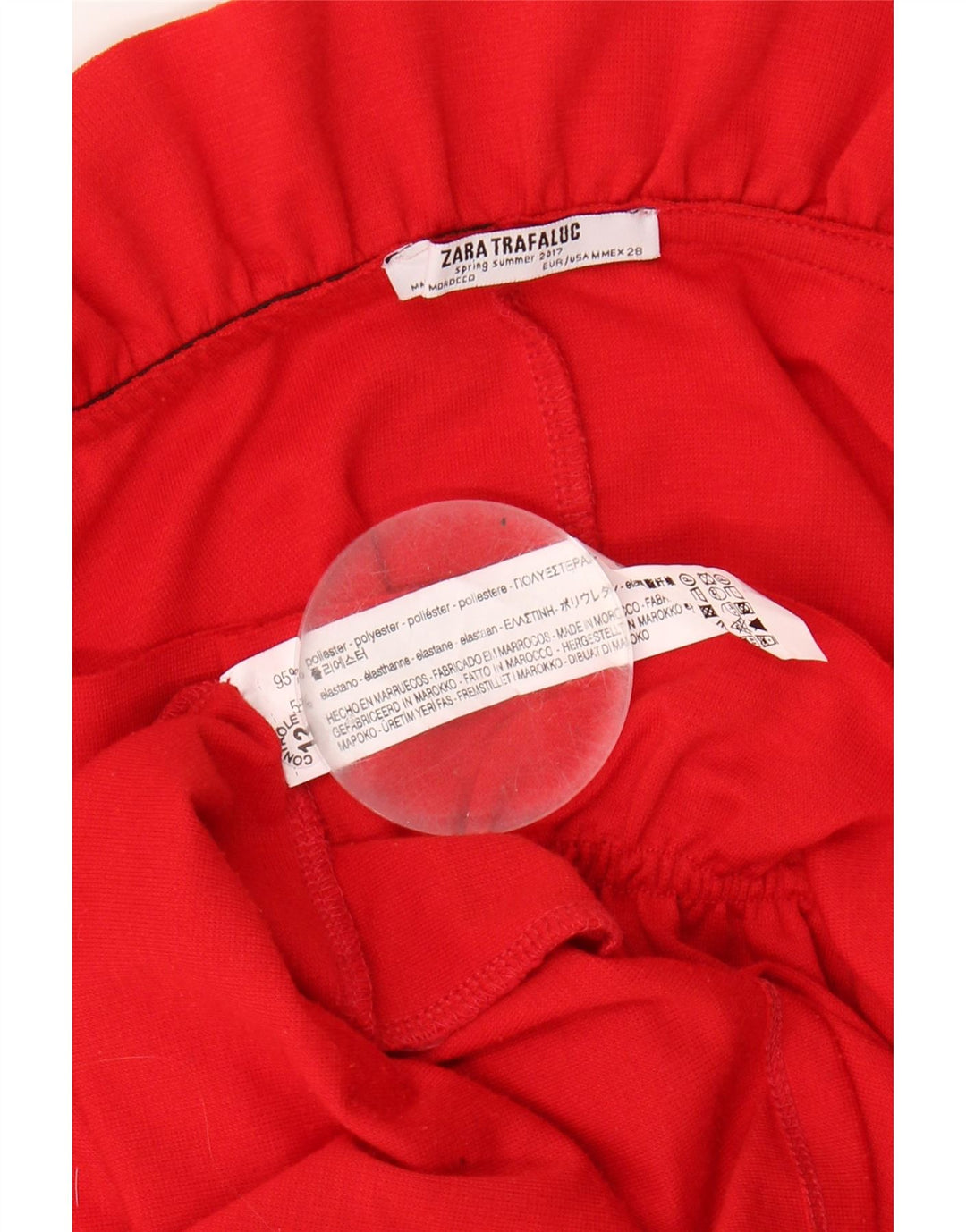 ZARA Womens Off Shoulder Bodycon Dress UK 12 Medium Red Polyester Vintage Zara and Second-Hand Zara from Messina Hembry 