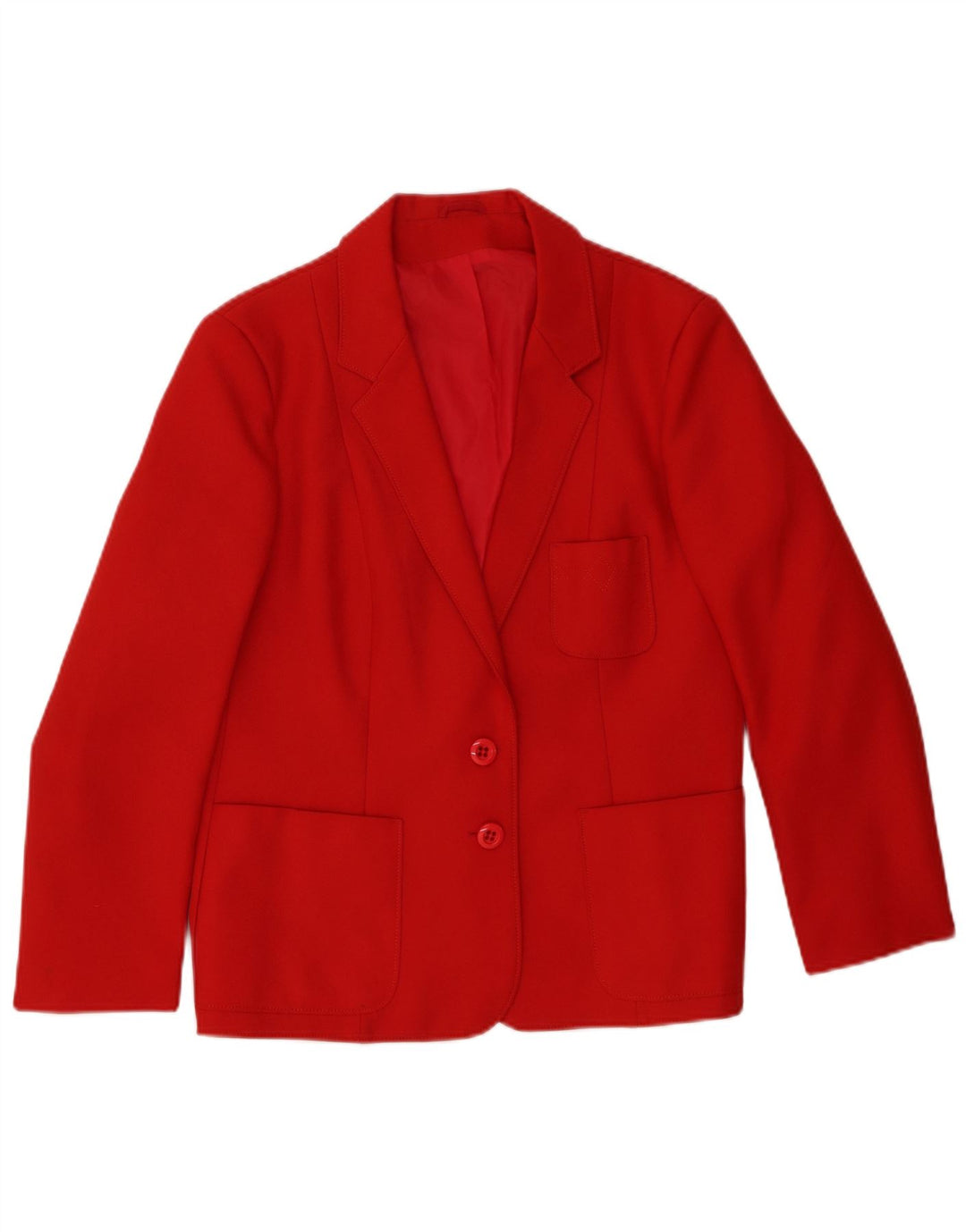 BHS Womens 2 Button Blazer Jacket UK 16 Large Red Polyester