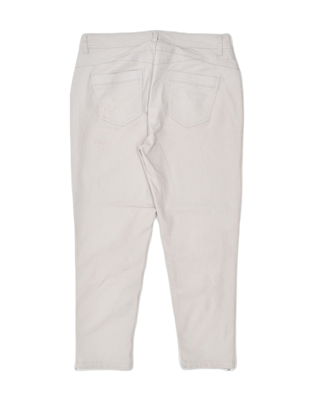 VINTAGE Womens Capri Trousers IT 42 Medium W34 L25 Grey Cotton | Vintage | Thrift | Second-Hand | Used Clothing | Messina Hembry 