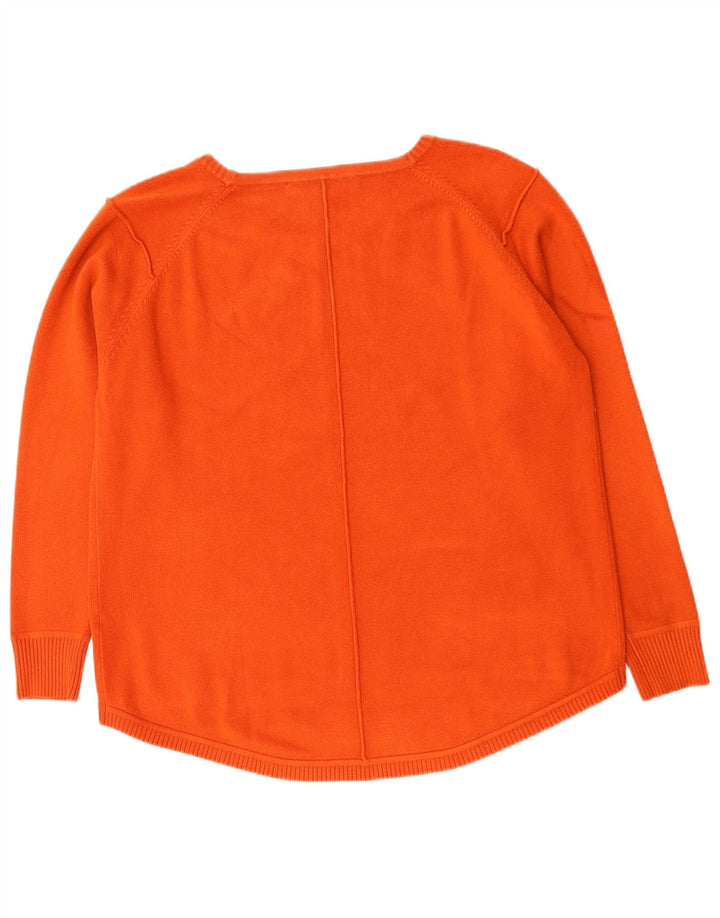 FRENCH CONNECTION Womens Boat Neck Jumper Sweater UK 18 XL Orange