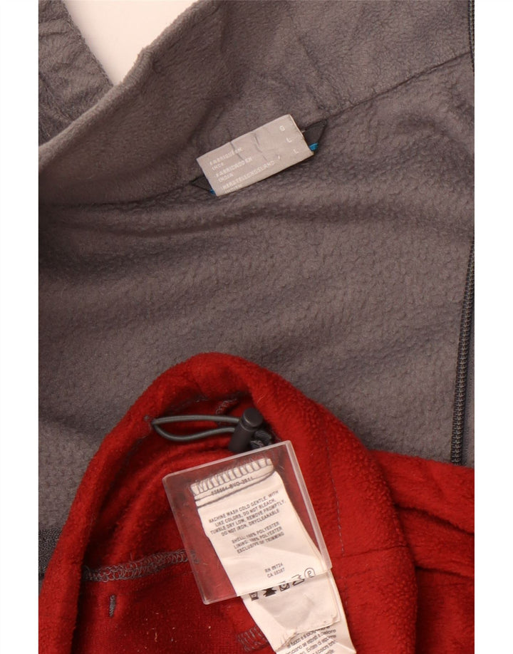 COLUMBIA Mens Fleece Jacket UK 40 Large Red Colourblock Polyester