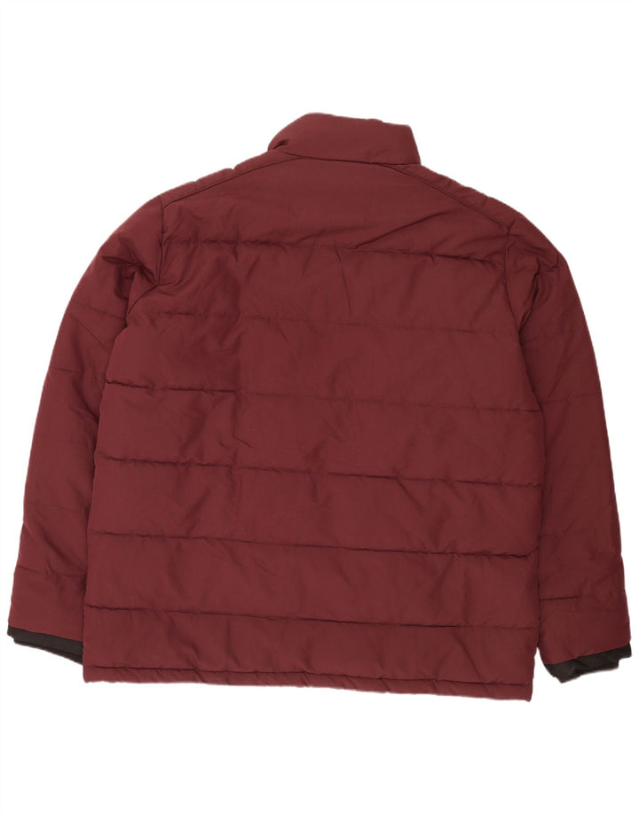 Marks & Spencer Mens Padded Jacket UK 46 3XL Burgundy Polyester Modern