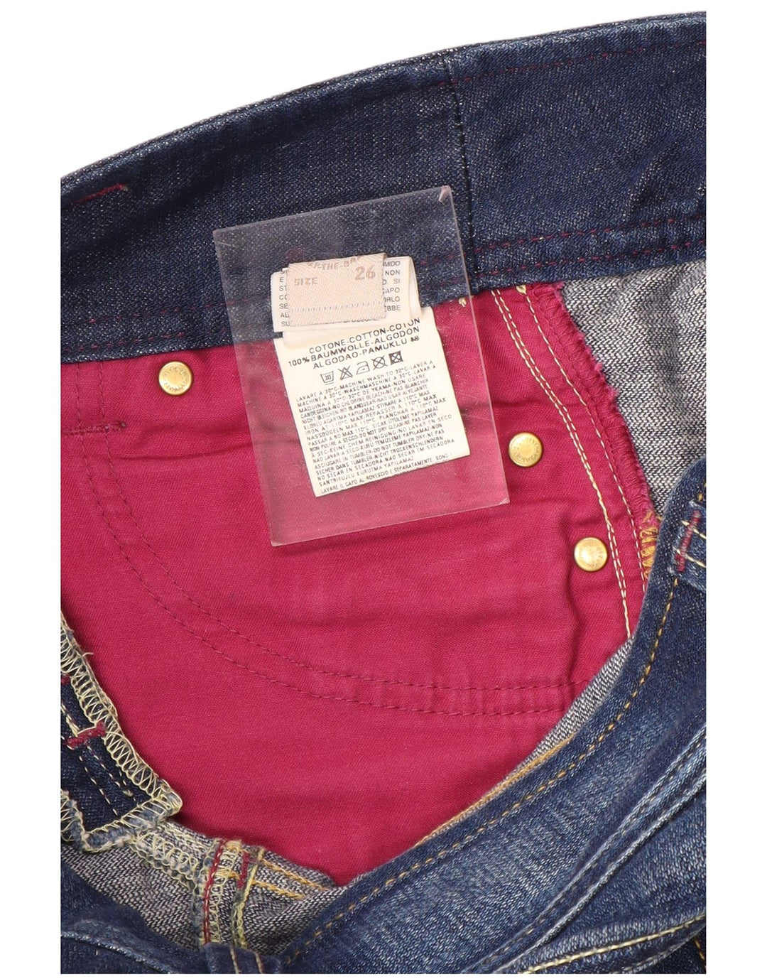 DIESEL Womens Bootcut Jeans W26 L29 Blue Cotton