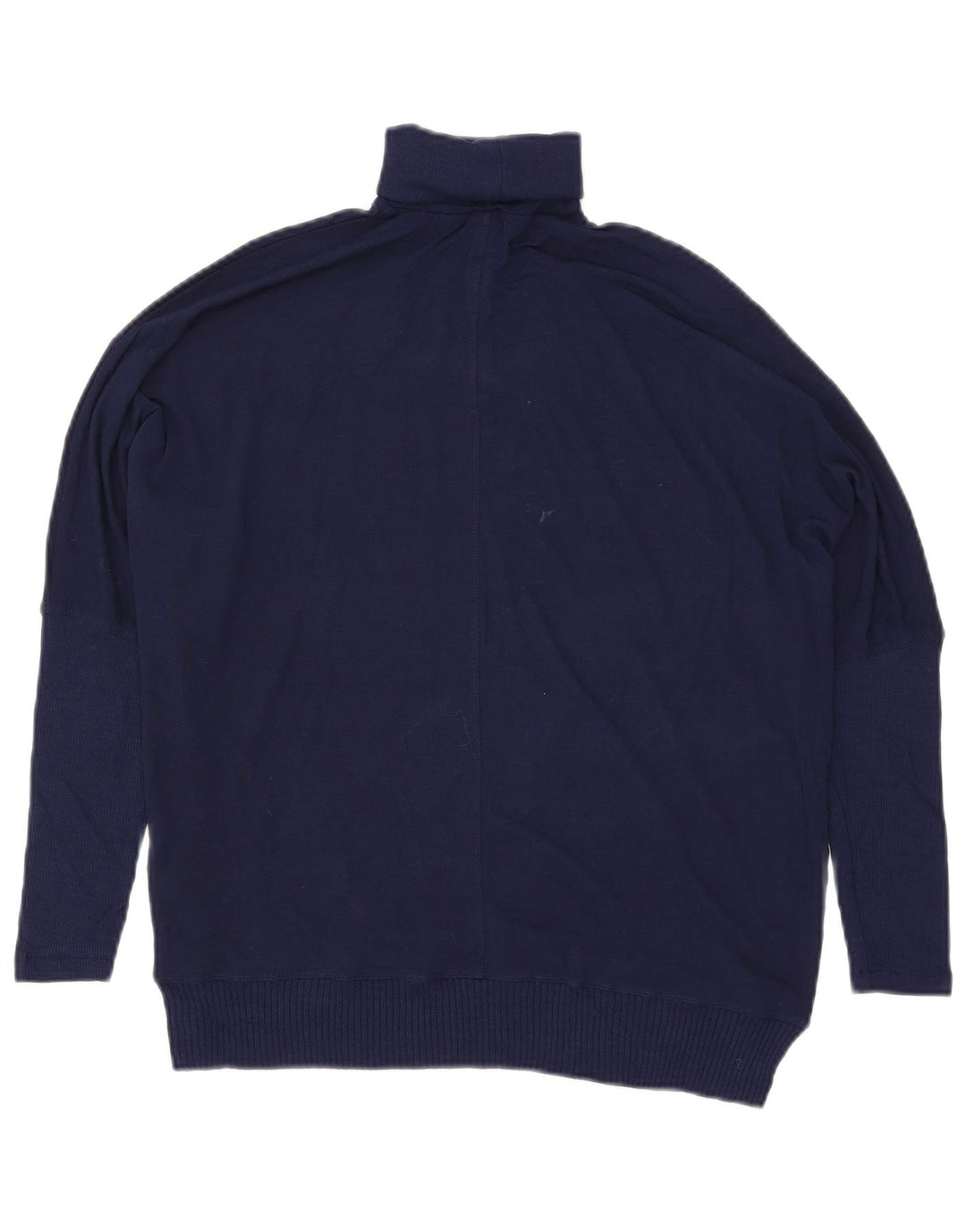 Zara Womens Oversized Roll Neck Jumper Sweater UK 10 Small Navy Blue