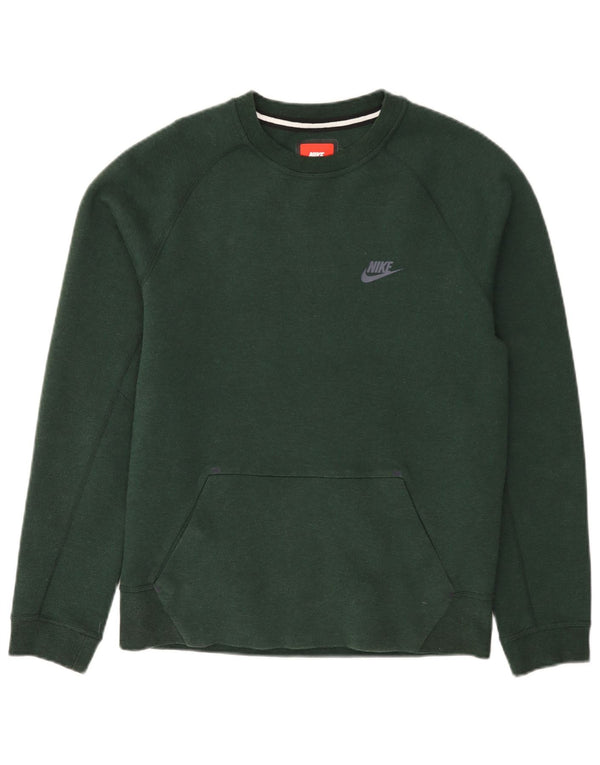 NIKE Mens Sweatshirt Jumper Small Green Cotton