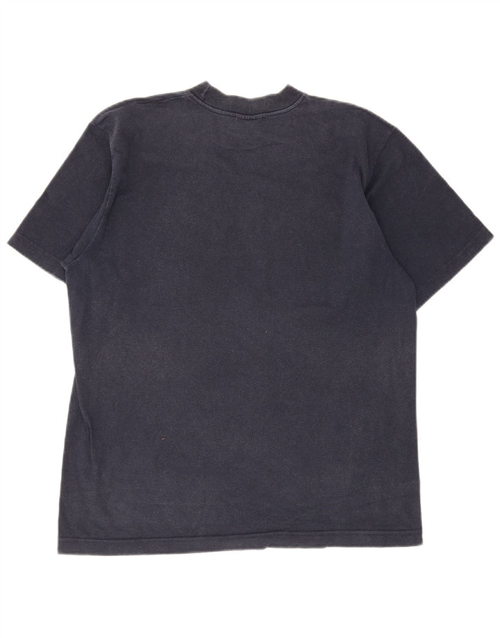 Champion Mens Graphic T-Shirt Top Medium Navy Blue