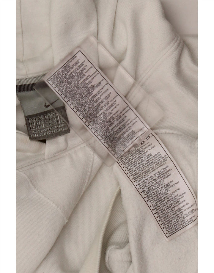 NIKE Mens Hoodie Jumper UK 45/47 XL White Cotton