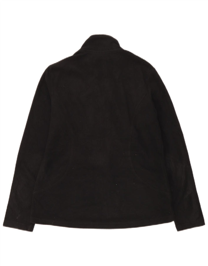 Marks & Spencer Womens Fleece Jacket UK 12 Medium Black Polyester