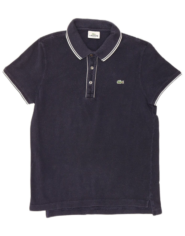 Lacoste Mens Slim Fit Polo Shirt Size 4 Medium Navy Blue Cotton