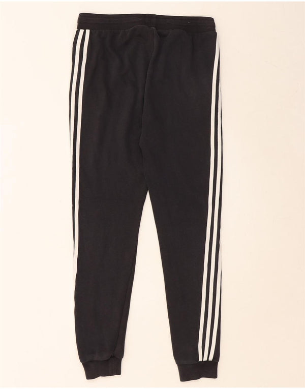 ADIDAS Boys Tracksuit Trousers Joggers 14-15 Years  Black Cotton