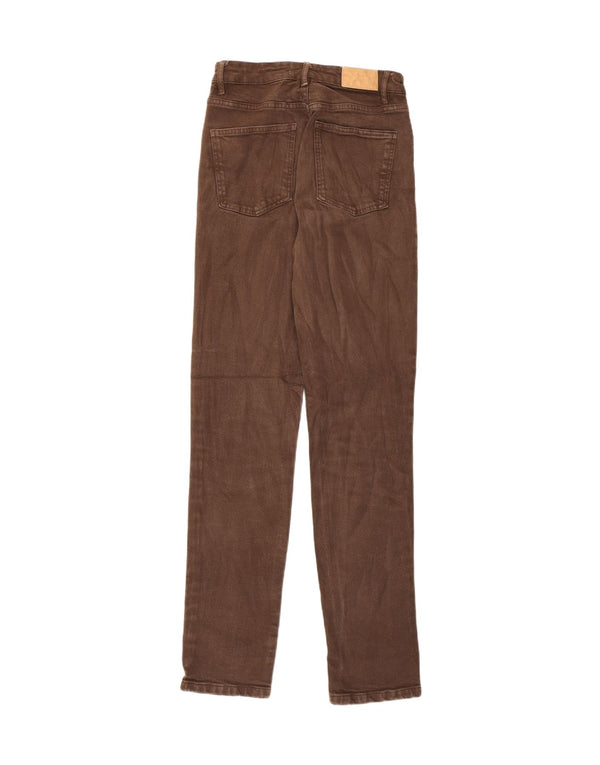 Zara Womens Slim Jeans EU 36 XS W26 L31 Brown Cotton