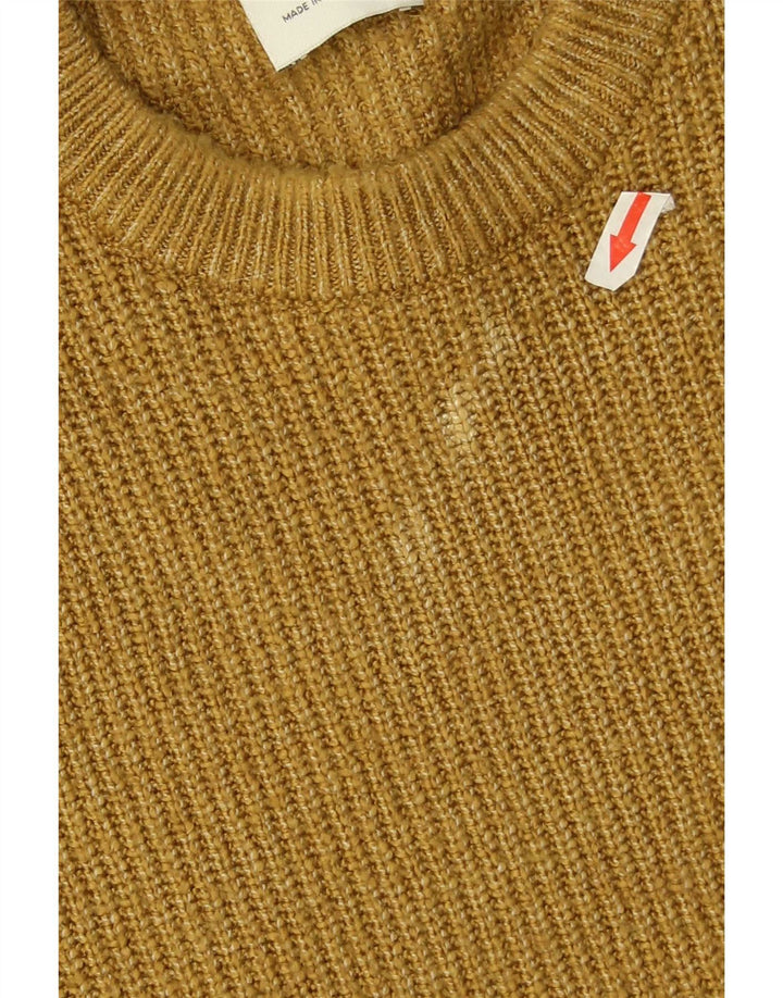 Marks & Spencer Mens Crew Neck Jumper Sweater Large Yellow Polyamide