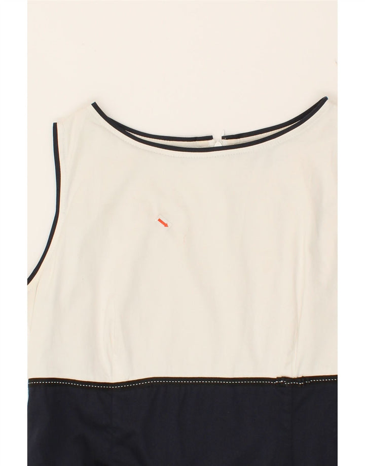 DANIEL HECHTER Womens A-Line Dress UK 12 Medium Navy Blue Colourblock Vintage Daniel Hechter and Second-Hand Daniel Hechter from Messina Hembry 
