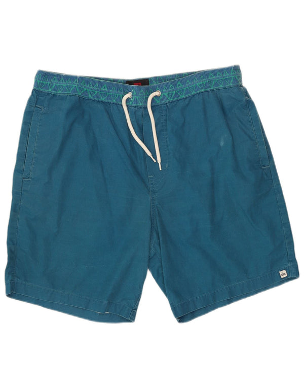 QUIKSILVER Boys Chino Shorts 15-16 Years W30 Green Geometric Cotton