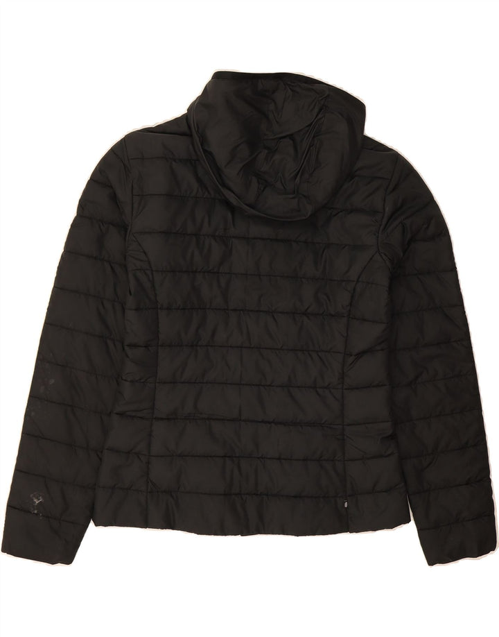 ADIDAS Womens Hooded Padded Jacket UK 8 Small  Black Polyester Vintage Adidas and Second-Hand Adidas from Messina Hembry 