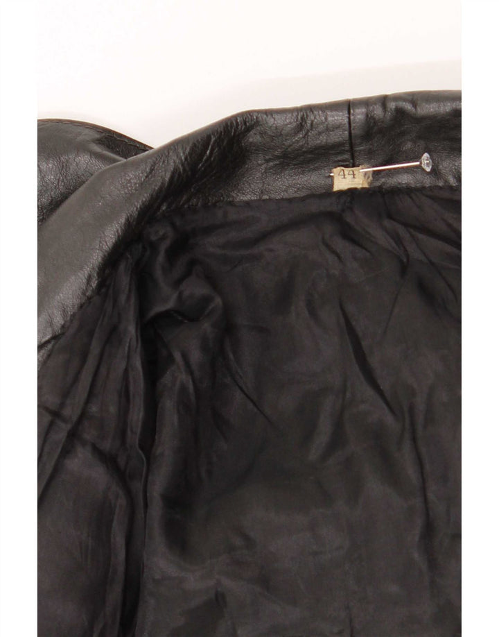 Marcos Womens Leather Jacket IT 44 Medium Black