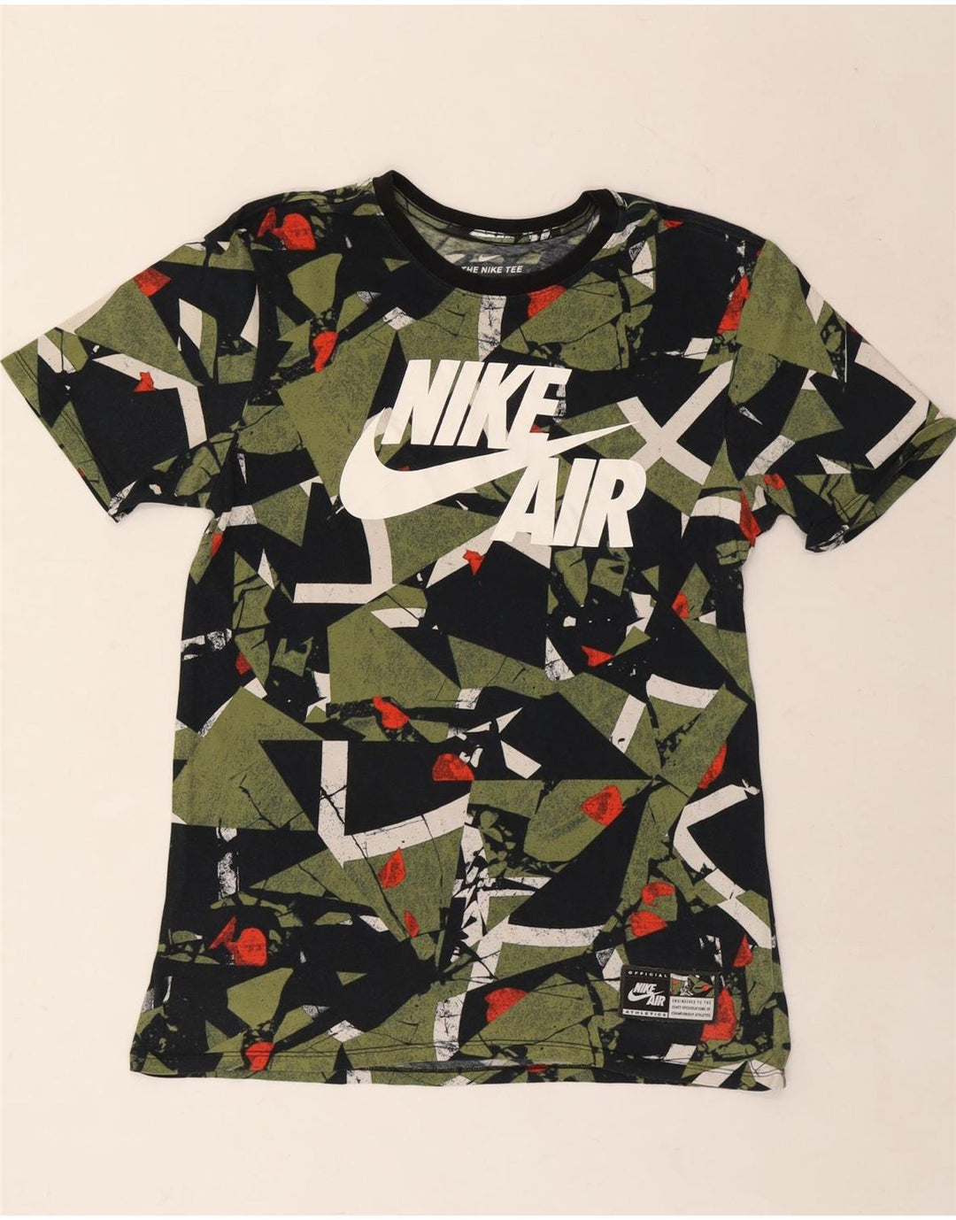 Nike Mens Athletic Cut Graphic T-Shirt Top Medium Multicoloured Geometric