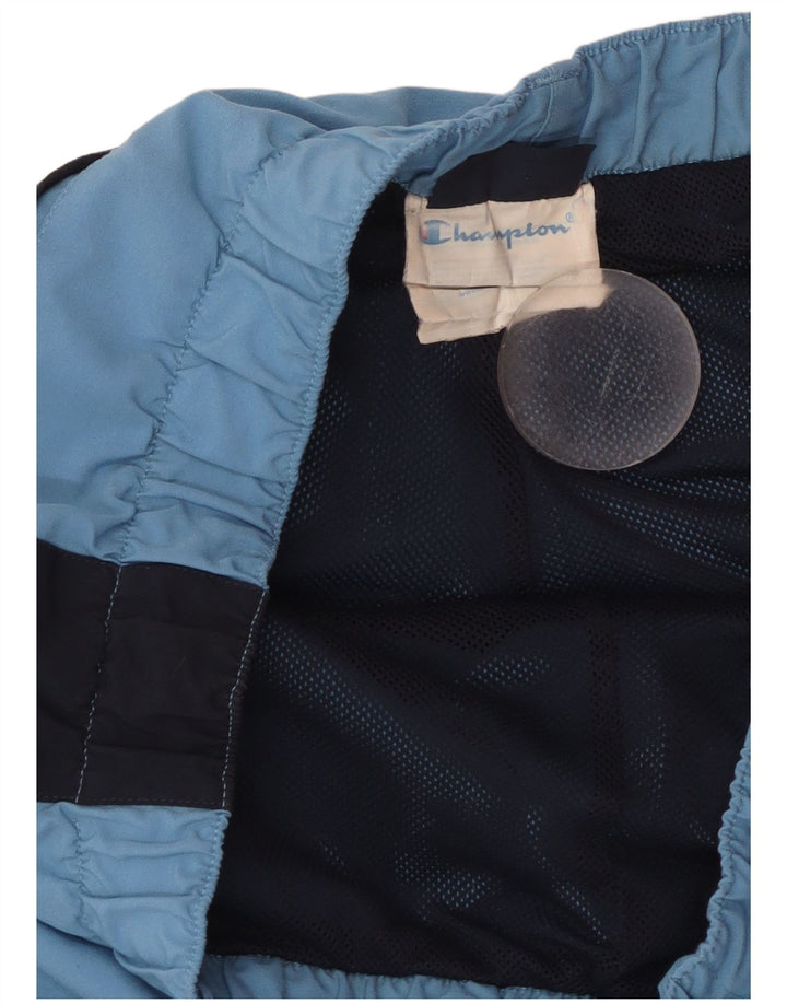 CHAMPION Mens Swimming Shorts Medium  Blue Colourblock Polyester