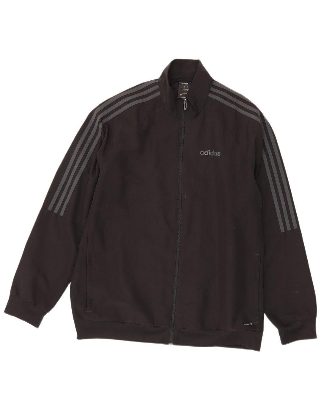 Adidas Mens Climalite Tracksuit Top Jacket Large Black Polyester