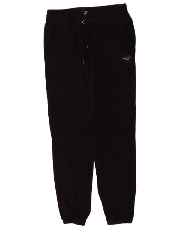 CALVIN KLEIN Mens Tracksuit Trousers Joggers Small  Black Cotton