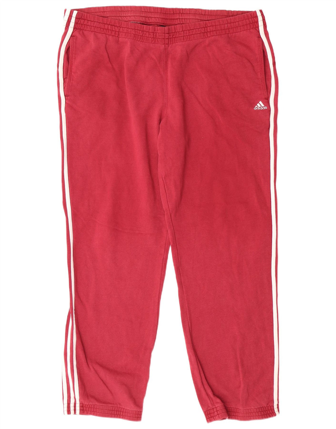 ADIDAS Mens Tracksuit Trousers 2XL Burgundy Cotton