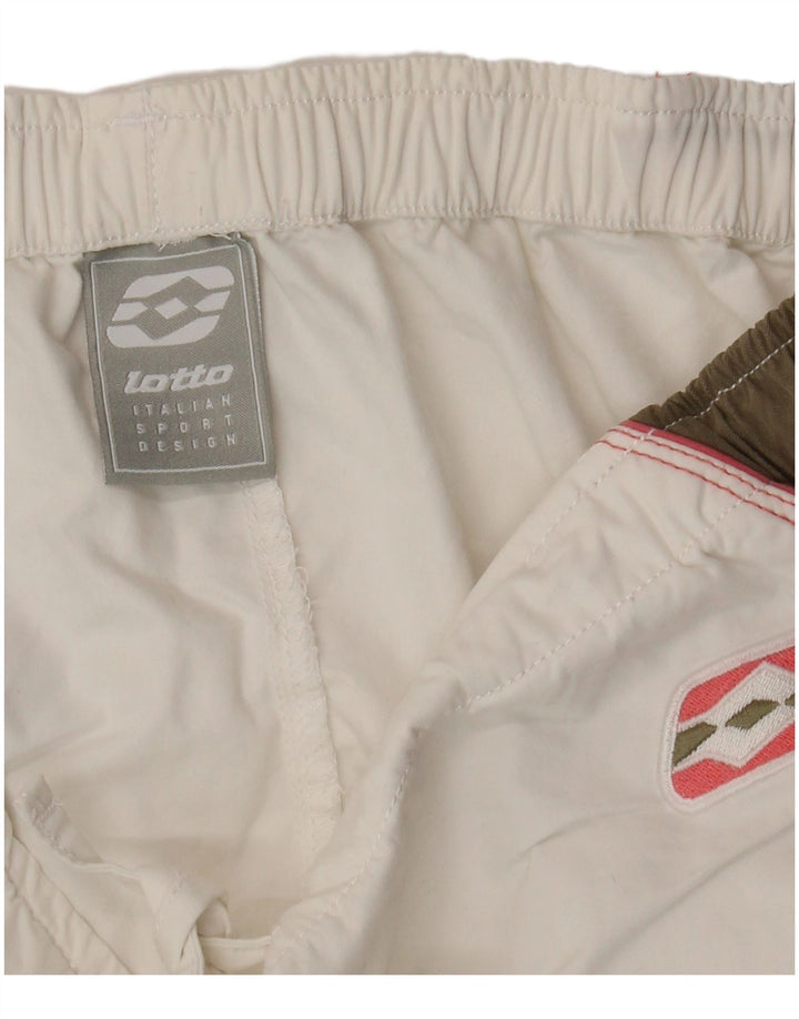 LOTTO Womens Bermuda Sport Shorts UK 16 Large  White Colourblock