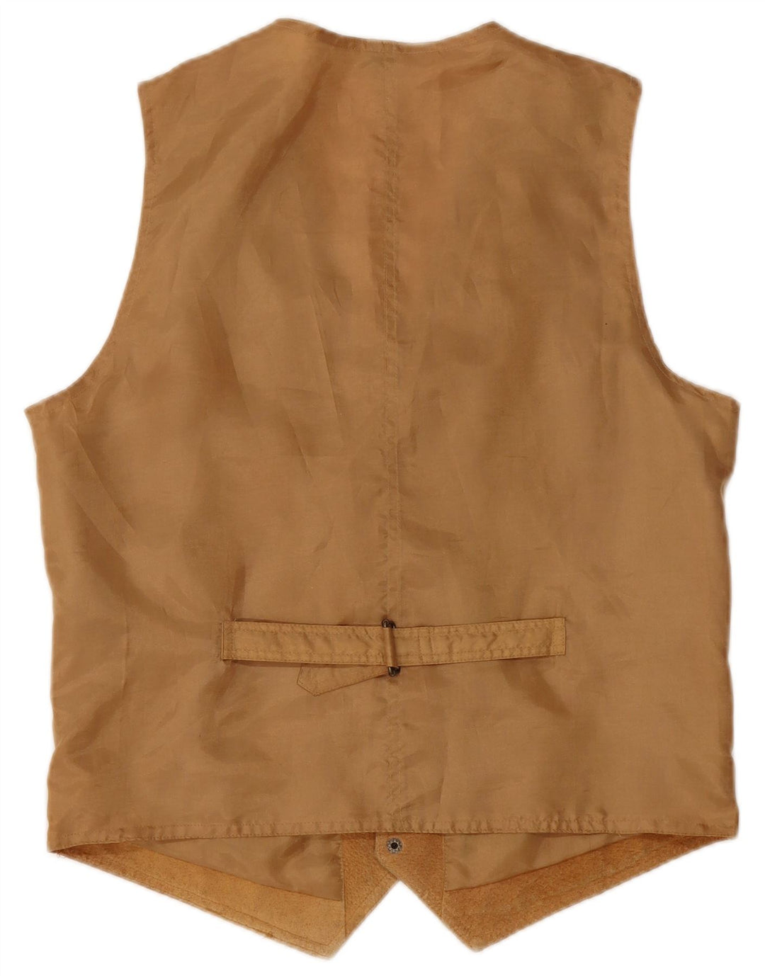 VINTAGE Mens Suede Waistcoat IT 44 XS Brown Leather