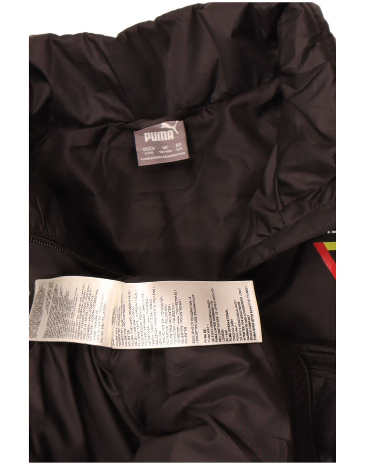 Puma Boys Graphic Padded Jacket 13-14 Years Black Polyester