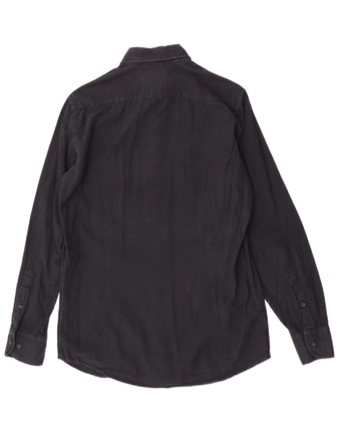 Massimo Dutti Mens Shirt Small Navy Blue Cotton