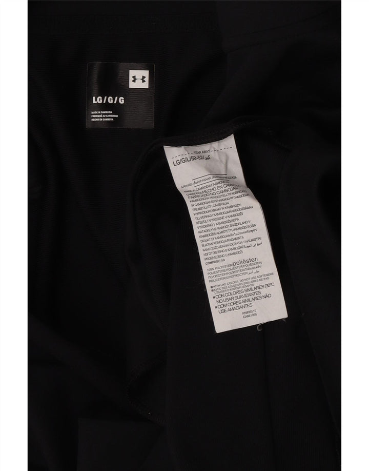 Under Armour Mens Tracksuit Top Jacket Large Black Colourblock Polyester