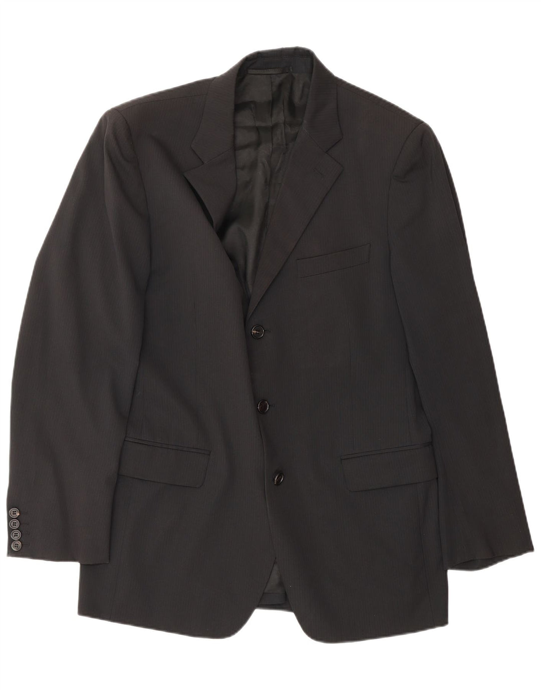 PRADA Mens 3 Button 2 Piece Suit IT 52 XL W34 L30 Black Classic