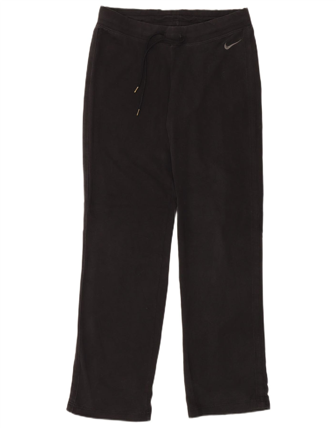 NIKE Womens Tracksuit Trousers UK 14 Large Black Cotton