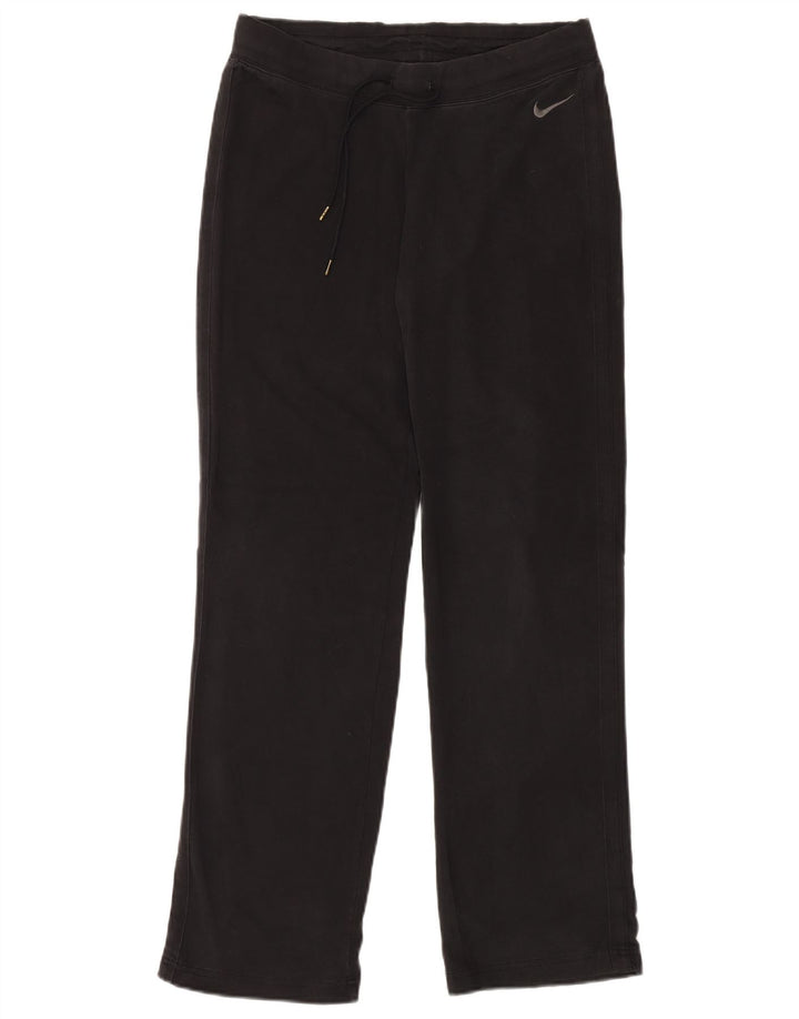 NIKE Womens Tracksuit Trousers UK 14 Large Black Cotton