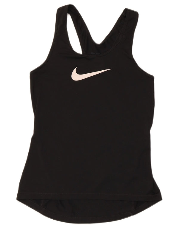 Nike Womens Graphic Vest Top UK 8 Small Black Polyester