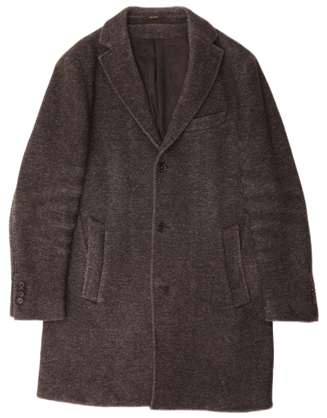 Massimo Dutti Mens Overcoat EU 48 Medium Grey
