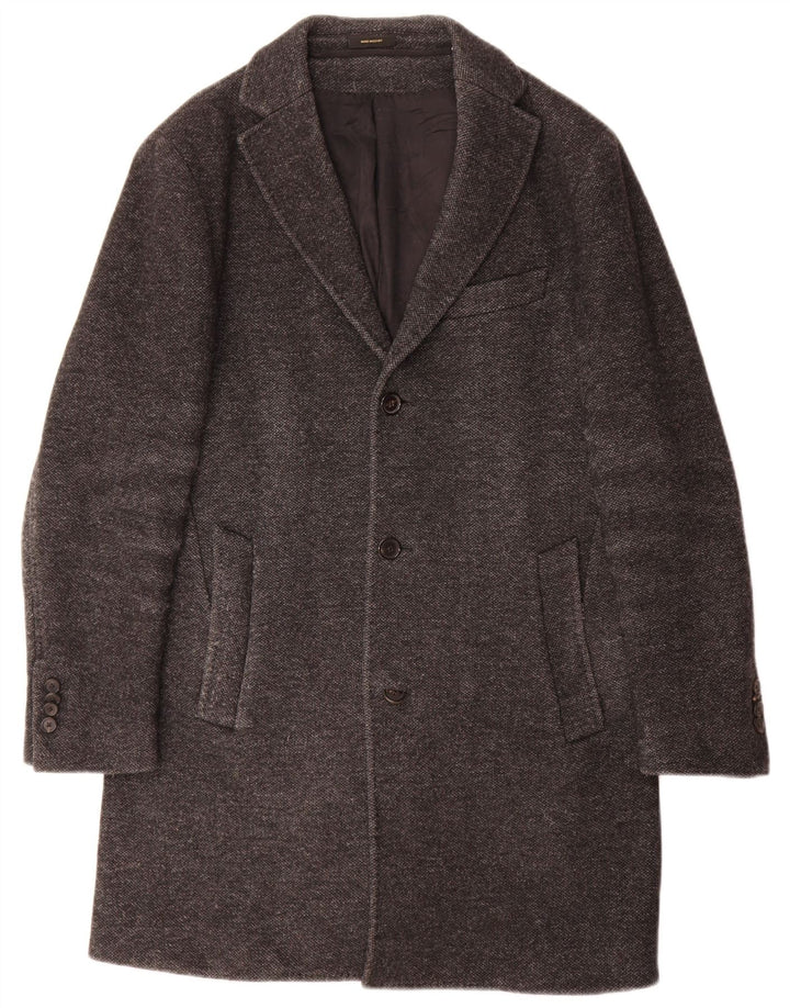 Massimo Dutti Mens Overcoat EU 48 Medium Grey