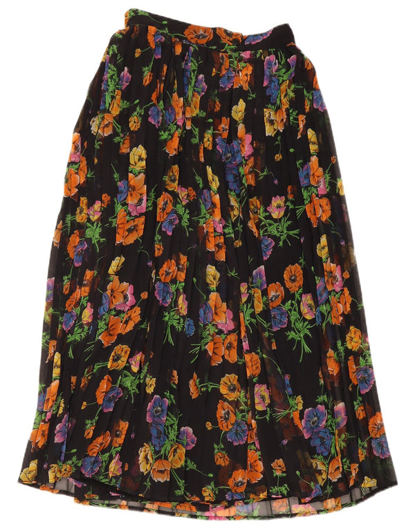 Prisma Womens Culottes Capri Trousers UK 10 Small W26 L20 Navy Blue Floral