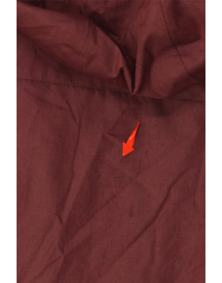 COLUMBIA Womens Hooded Oversized Windbreaker Jacket UK 10 Small Burgundy